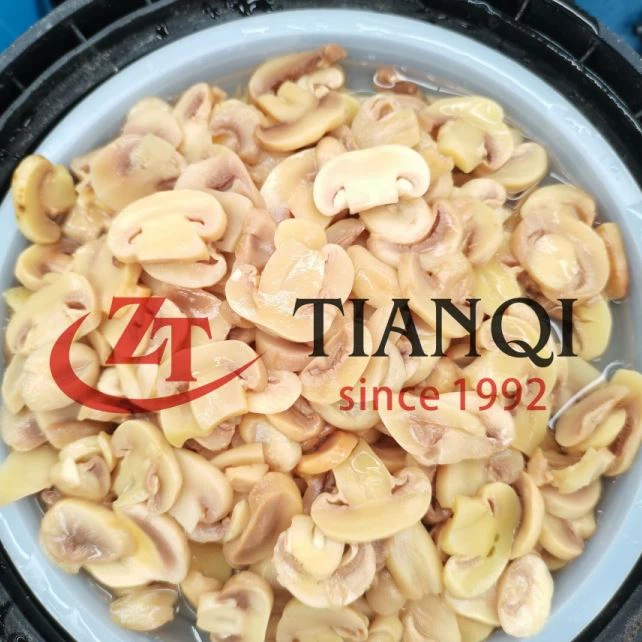 Mushroom in brine in drums